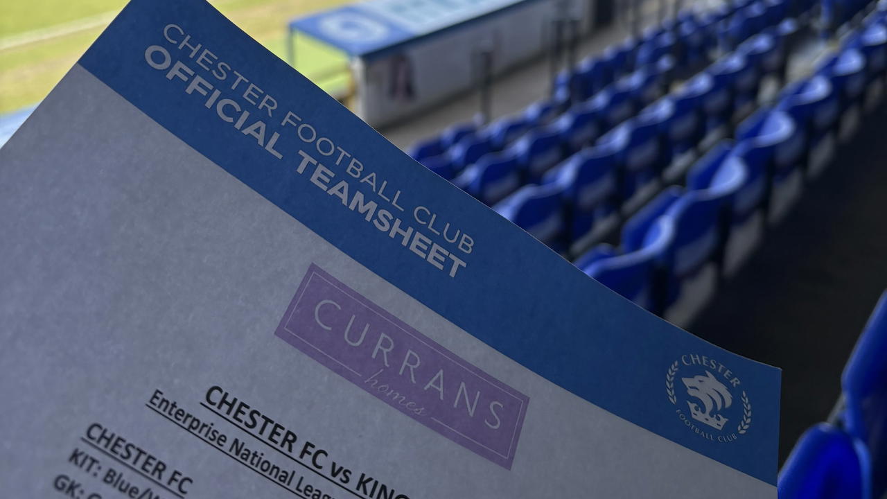 Become our Official Teamsheet Sponsor! – Chester FC