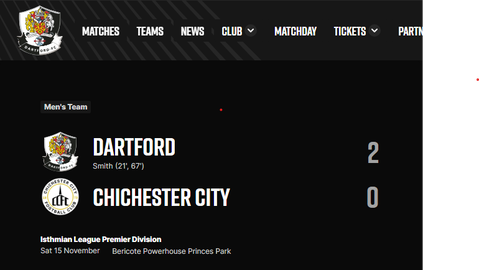 Read the full article - Dartford 2-0 Chichester City