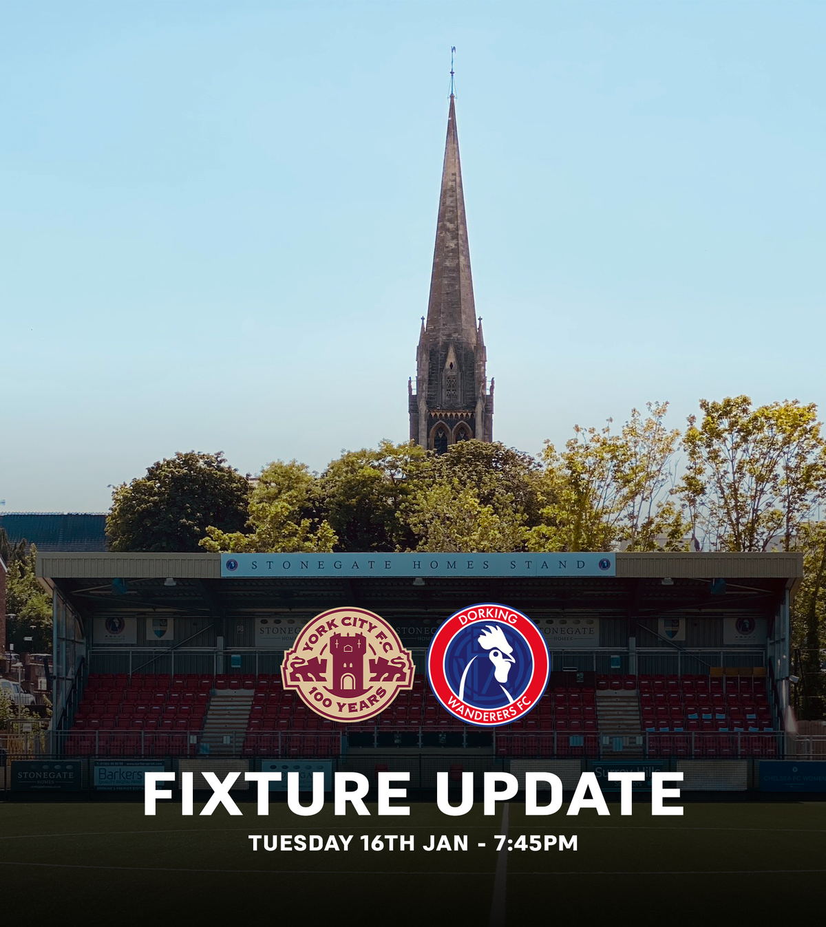 Fixture Update York City Dorking Wanderers fixture-update-york-city-dorking-wanderers