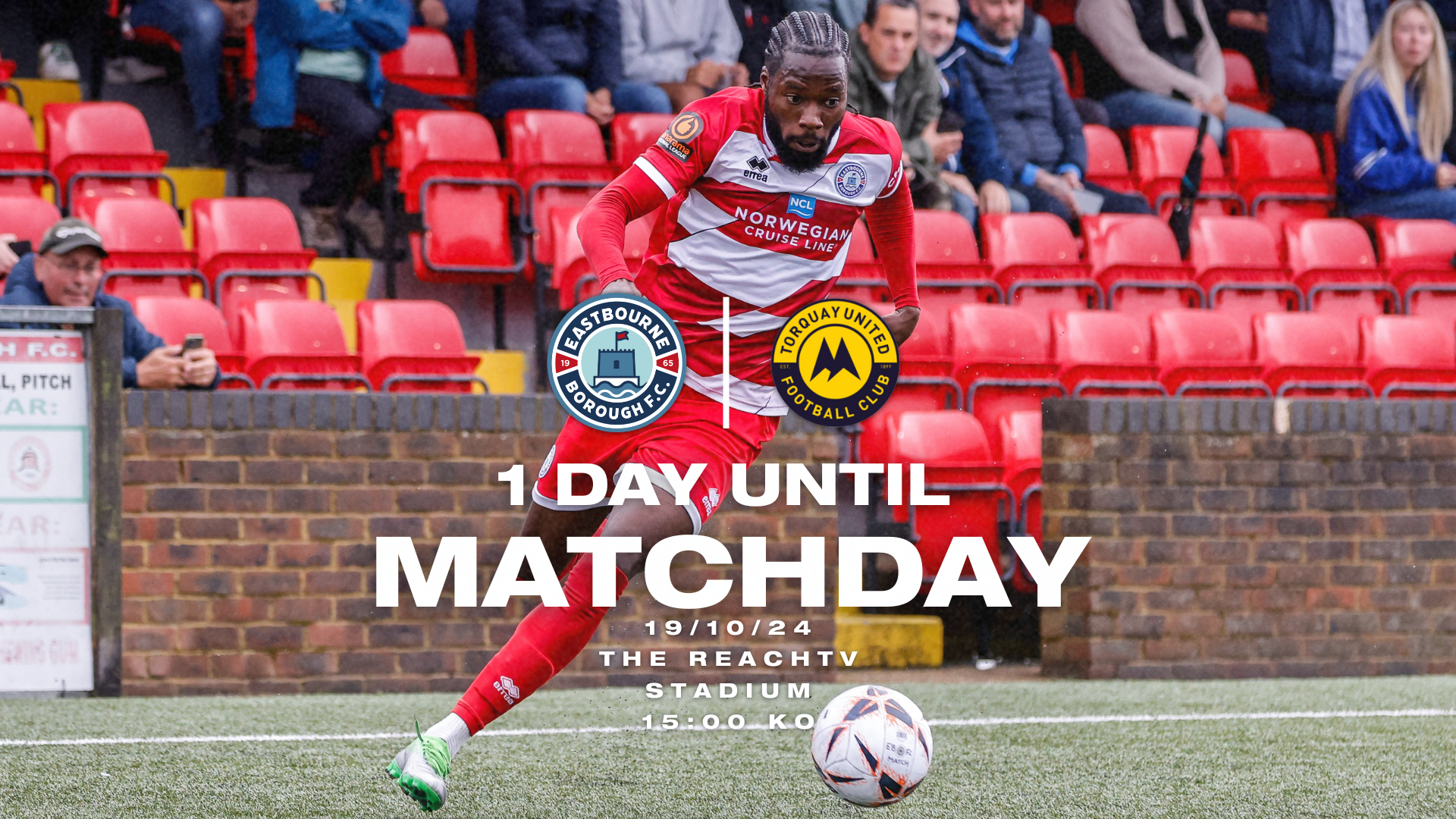Just One Day Until Borough Host Torquay United at The ReachTV Stadium