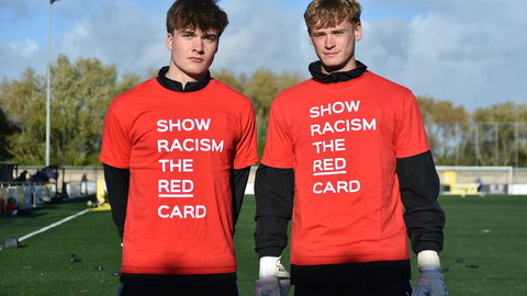 Read the full article - Flint support Show Racism the Red Card campaign