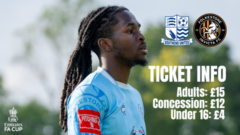 Read the full article - Ticket Info: Southend United v Folkestone Invicta (FA Cup)