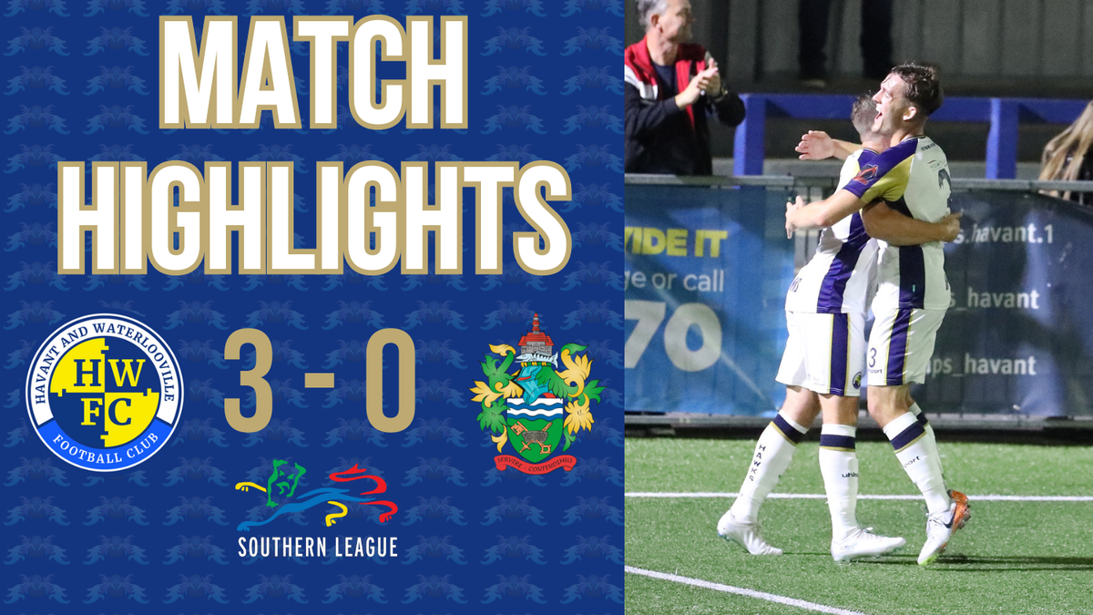Match Highlights | Hawks 3-0 Chertsey Town – Havant & Waterlooville FC