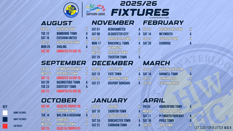 Read the full article - 2025/26 Fixtures Confirmed!