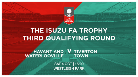 Read the full article - Isuzu FA Trophy Third Qualifying Round Draw | Tiverton Town (H)