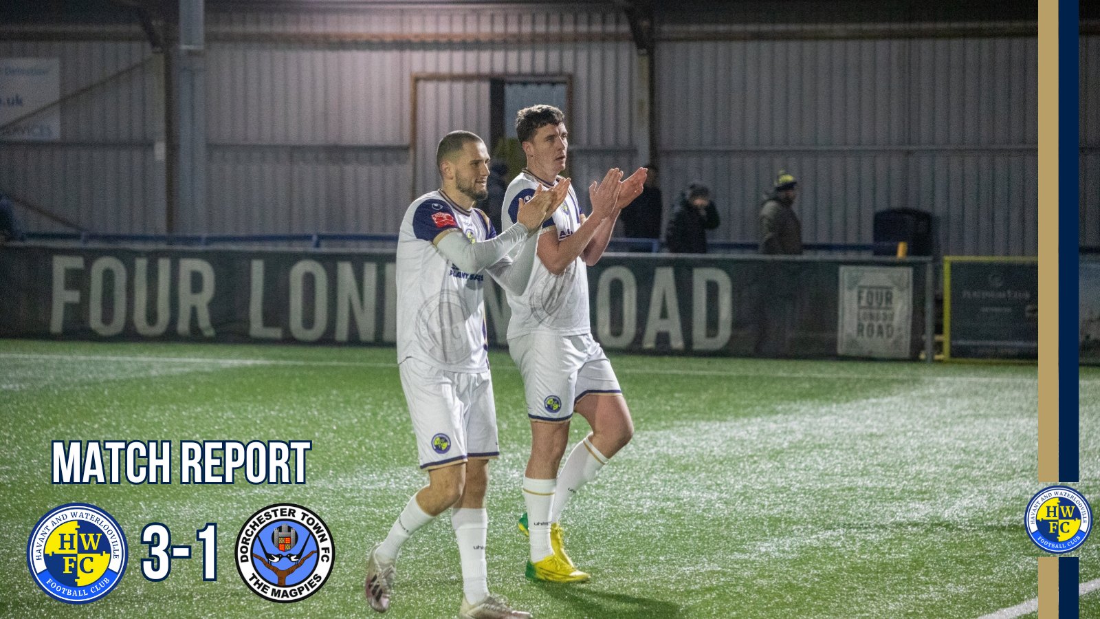 Report | Hawks 3-1 Dorchester – Havant & Waterlooville FC