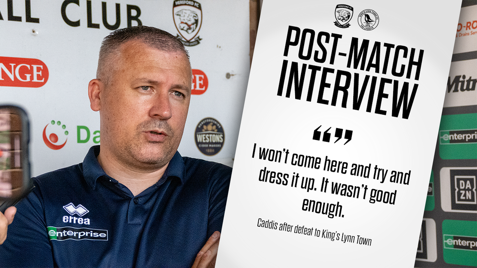 Read the full article - INTERVIEW: Caddis After Defeat to King’s Lynn Town