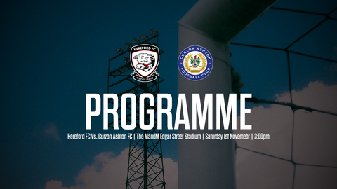 Read the full article - PROGRAMME: Hereford FC Vs. Curzon Ashton