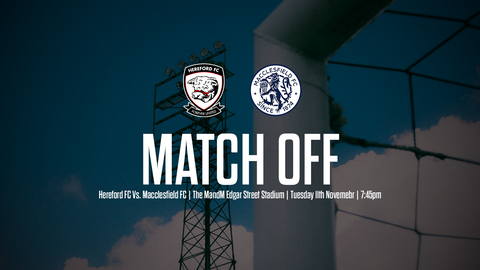 Read the full article - MATCH POSTPONED: Hereford FC Vs. Macclesfield FC