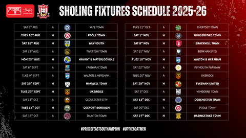 Read the full article - Southern League Premier South Fixtures Released!