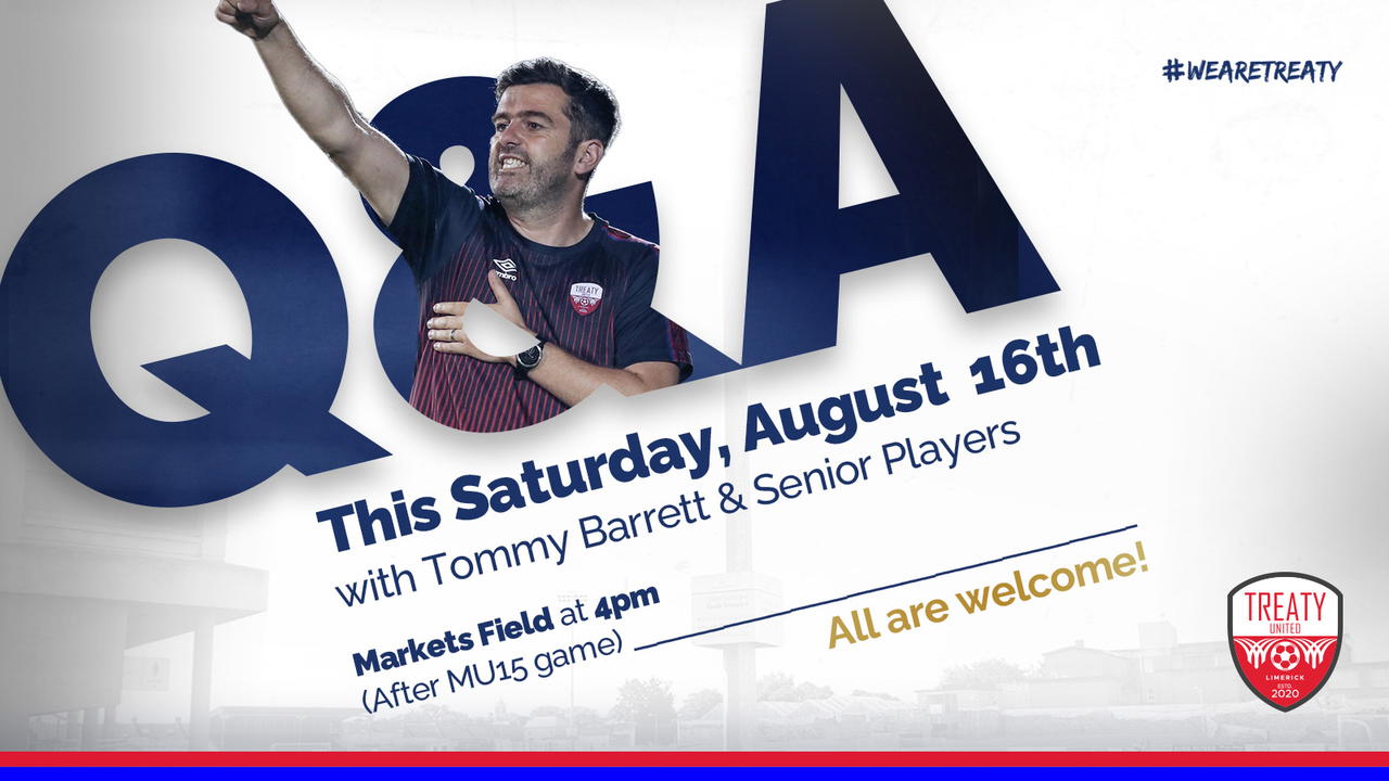 Read the full article - Open Q and A with Senior Manager Tommy Barrett and Senior Players