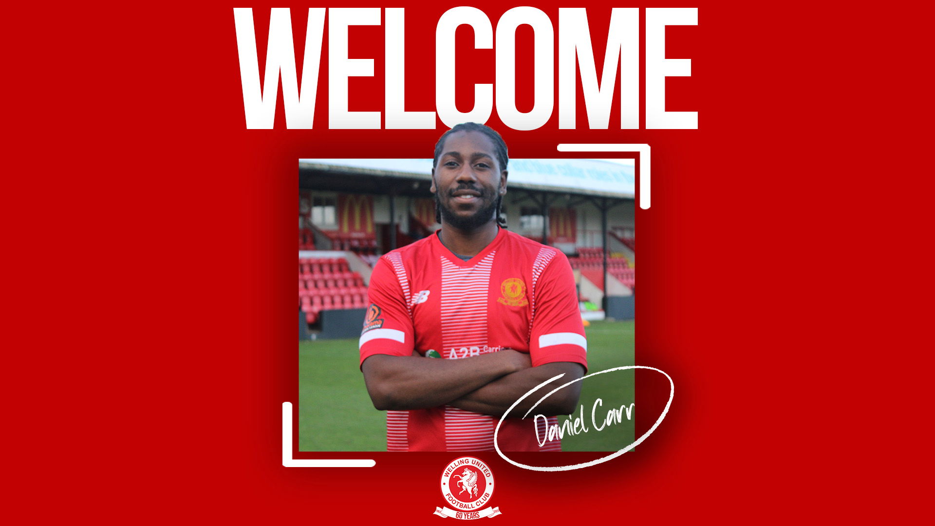 Wings sign striker Daniel Carr from Sevenoaks Town Welling United