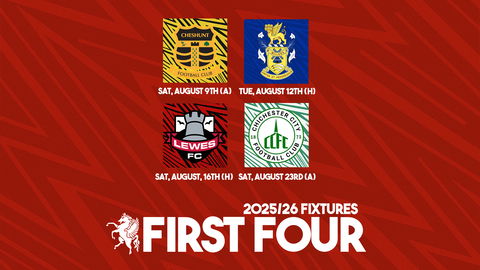 Read the full article - 2025/26 fixtures revealed
