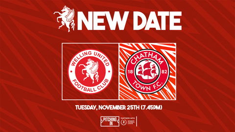 Read the full article - New date for Chatham Town (h) clash