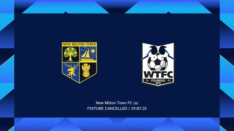 Read the full article - New Milton Pre-Season Fixture Cancelled