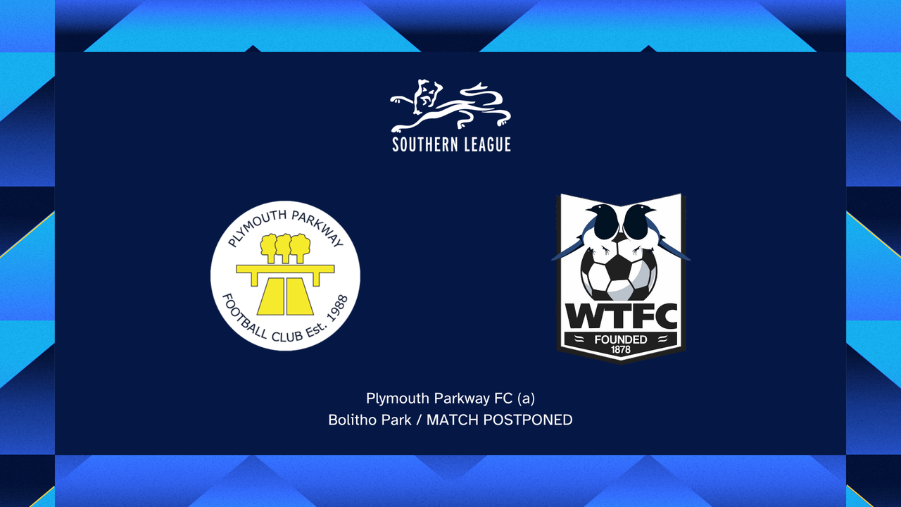 Read the full article - MATCH POSTPONED: Plymouth Parkway vs Wimborne Town