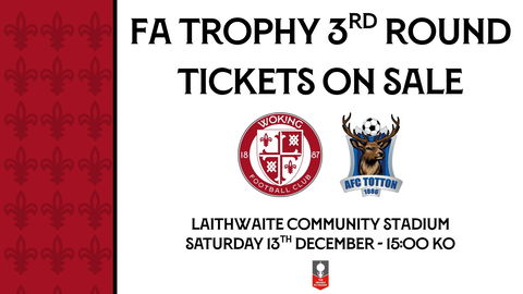 Read the full article - AFC Totton FA Trophy tickets on sale now