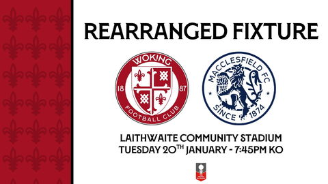 Read the full article - Rearranged Fixture Confirmed | Macclesfield (H)